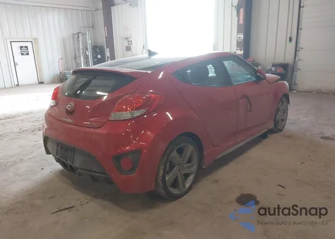 2013 Hyundai Veloster Turbo W/Black z USA, uszkodzony, nr VIN KMHTC6AE1DU115332